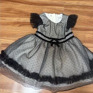 Janie and Jack Black and White Polka Dot Dress